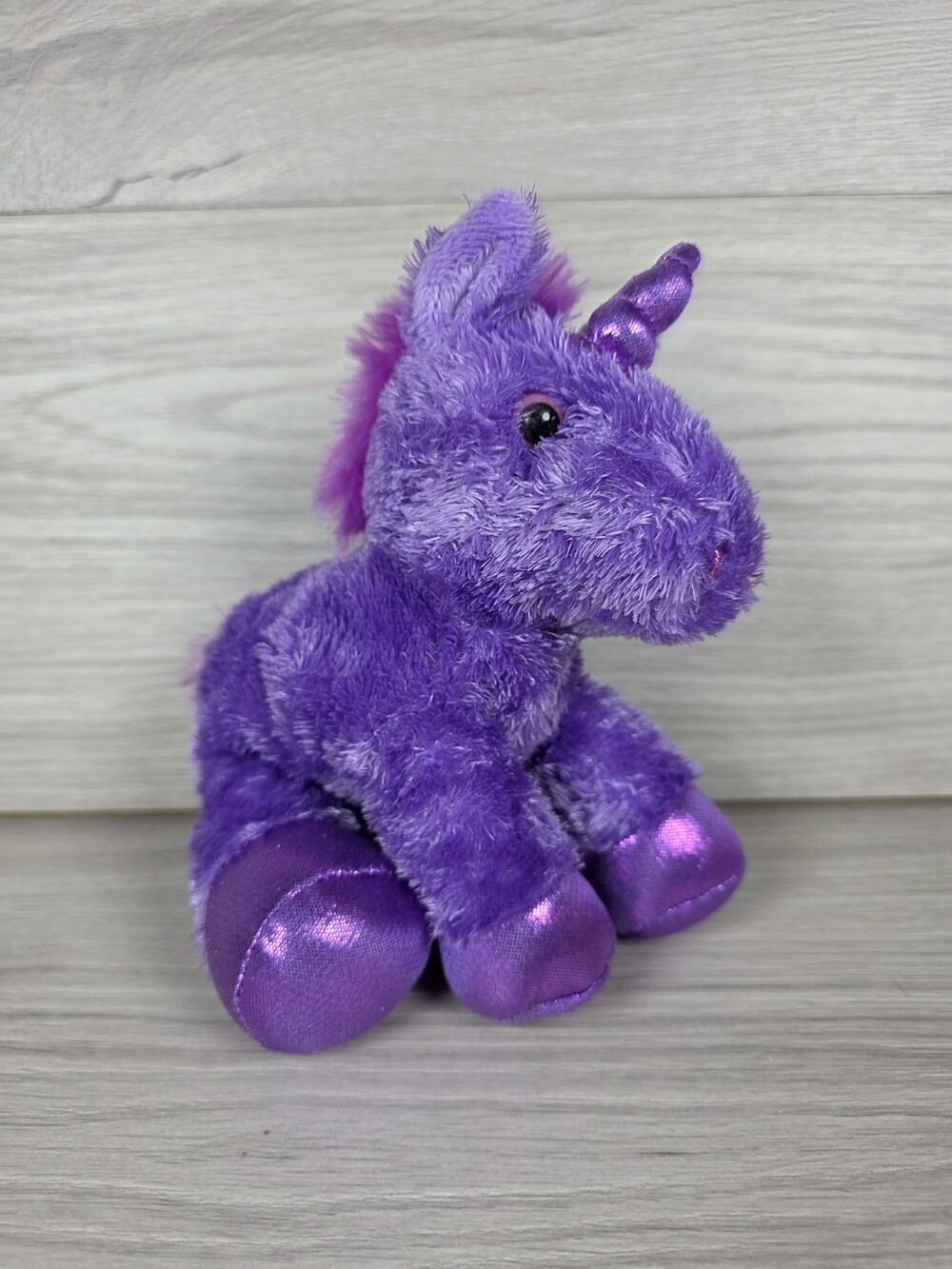 Aurora Plush Unicorn Purple and Pink 7" Metallic Hooves SU47